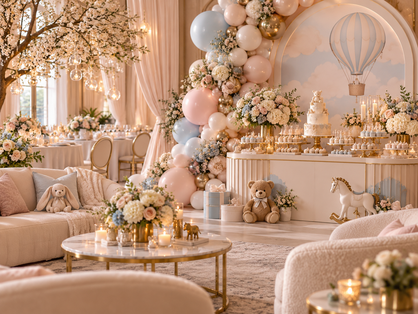 Festive balloons for a baby shower celebration